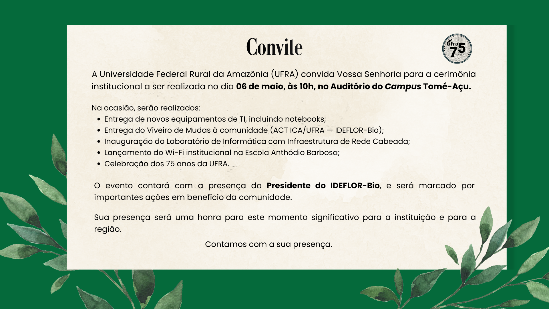Ufra 75 anos